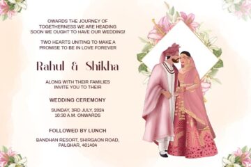 english invitation card for marriage