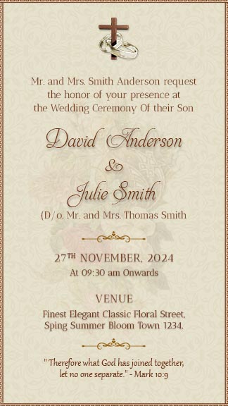 Christian Wedding Invitation