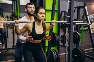 A couple working-out in Home Gym