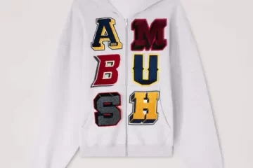 Ambush Logo White cotton Hoodie