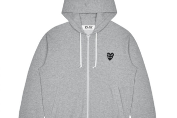 PLAY ZIP HOODIE WITH BLACK FAMILY HEART