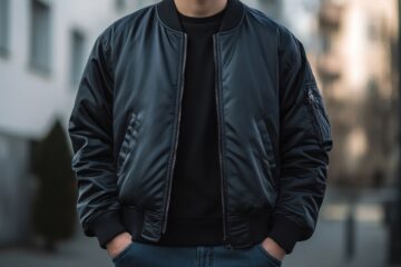 mens leather bomber jacket