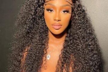 Human hair blend wigs for women